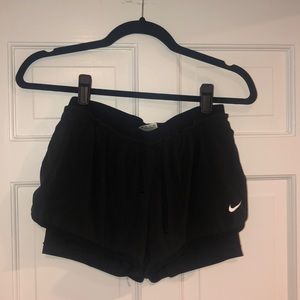 Black Nike Shorts With Built In Spandex Medium